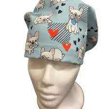 French Bulldog Print Scrub Cap