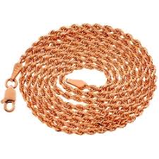 Choose 15 to 30 inches. Solid 14k Rope Gold Mens Rope Chain 2 Mm 20 22 24 26 28 30