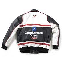Officially Licensed Nascar Dale Earnhardt Sr Leather Jacket Black White 90333 Insulated Jackets Coats At Sp Leather Jacket Jackets Insulated Jackets