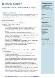 business development analyst resume