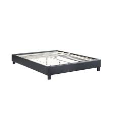 Requires a standard queen size box spring and mattress (not included) Husky Paragon Upholstered Platform Bed Double Black Best Buy Canada