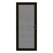 Unique Home Designs 32 In X 80 In Bronze Surface Mount Ultimate Security Screen Door With Meshtec Screen In 2020 Security Screen Door Unique House Design Screen Door