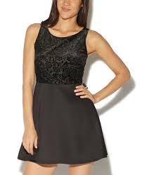 Wet Seal Black Velvet Floral Dress Mini Skater Small Rue 21 Forever Feminine Wetseal Latest Fashion Clothes Dresses Velvet Skater Dress