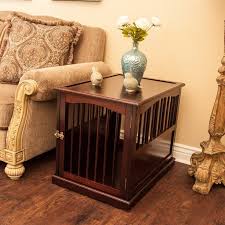 Purchase Pet Crate End Table In Walnut By Primetime Petz Crate End Tables Dog Crate Table Coffee Table Dog Crate