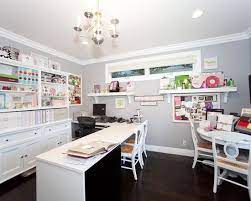 Hobby rooms, craft spaces and yoga rooms are becoming a growing priority among homeowners eager for a refuge within their homes for enjoying personal interests. Ideas De Habitaciones Para Manualidades Guia De Manualidades Craft Room Design Contemporary Home Office Craft Room
