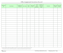 office equipment inventory management