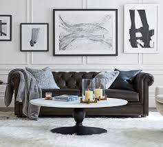 With its sheltering arms and deeply tufted upholstery, the chesterfield sofa is synonymous with comfort. Chesterfield Leather Sofa Pottery Barn