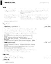 How to write a resume for your first job? Cleaner Resume Samples All Experience Levels Resume Com Resume Com