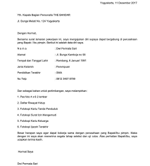 Contoh Surat Lamaran Cimb Niaga Surat Pimpinan Nama