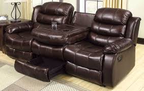 Berkshire Reclining Sofa W Flip Down Table Leather Reclining Sofa Reclining Sofa Furniture Of America