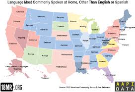 This Is The Most Commonly Spoken Language Spoken In Us States Other Than English Or Spanish Language Language Map Map