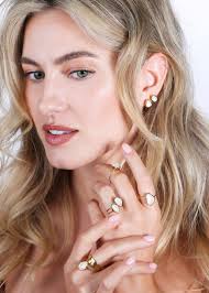 Herkimer Diamond Ring for Women • Rose Gold • Raw Stone Jewelry • April  Birthstone • Raw Crystal • Pink Ring • Boho Cottage Core Jewelry