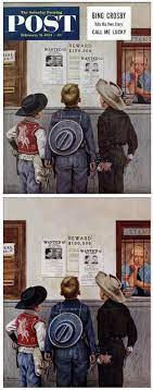 Stevan Dohanos Wanted Posters Feb 21 1953 The Saturday Evening Post Cover By Archive Org It Saturday Evening Post Covers Saturday Evening Post Evening
