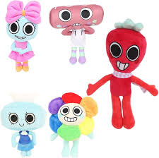 2024 Dandys World Plush Set, 5 Pcs Poppy Cosmo Tisha Dandy Sprout Plushies  Toy for Fans Gift, Soft Stuffed Animal Pillow for Home Kids Bedroom Decor,  Birthday Christmas Choice for Boys Girls -