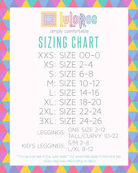 Size Chart Lularoe By Kelly Alia