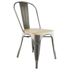 Bistro cafe hotel metal frame restaurant metal industrial dining chairs stackable tolix chair features of metal tolix dining chair best material high quality steel with scratch resistant treatment, super durable chair.simple style & indoor use it's a steel chair with simple design and baking varnish, both using indoors and outdoors. Tolix A Chair Wooden Seat
