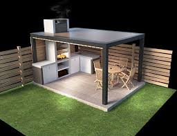 Furniture Outdoor Kitchen Barbecue 3d Model 3d Model Modern Outdoor Kitchen Outdoor Kitchen Decor Outdoor Kitchen Design