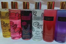 شاور جل فيكتوريا سيكريت قطعة وعليها قطعة هدية secret victoria the secret