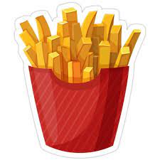 French Fries Graphic Sticker By Sylviebinder Em 2021 Adesivo Para Latinha Desenho De Hamburguer Batata Desenho