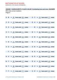 Here are some pictorial worksheets focusing on tens and ones. Place Value Combining Tens And Ones One And Two Digit Numbers