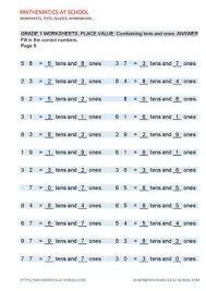 Buff up the place value skills of your 1st grade kid with our printable bundles of tens and ones worksheets. Place Value Combining Tens And Ones One And Two Digit Numbers