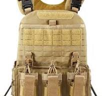 YAKEDA Quick Release Tactical Outdoor Vest For Men (Tan)