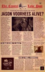 Friday The 13th Movie Poster Newspaper Horror Movie Icons Movie Posters Friday The 13th