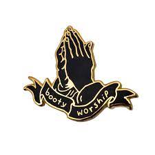 Booty Worship Gold Pin. Hard Enamel Butts Ass Worship Lapel - Etsy