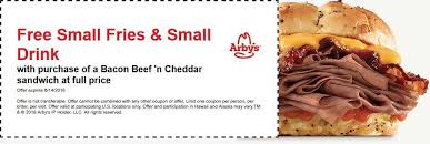 Pinned June 8th Free Fries Drink With Your Bacon Beef N Cheddar At Arbys Thecouponsapp Food Bacon Hot Dog Buns