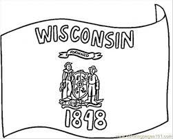 Free wisconsin coloring page (coloring sheet). Wisconsin Flag Of 1848 Coloring Page For Kids Free Usa Printable Coloring Pages Online For Kids Coloringpages101 Com Coloring Pages For Kids