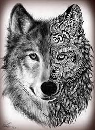 Loup mandala art vecteur premium. Epingle Par Simone Bischoff Sur à¸ˆà¸­à¸‡ Tatouage Loup Loup Mandala Modele De Tatouage Loup