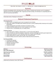 Highly detailed housekeeping supervisor resume that really gets the message across. Housekeeper Room Attendant Resume Examples Myperfectresume