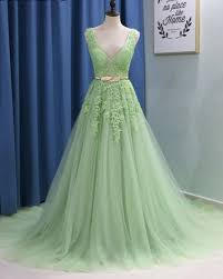 V Neck Light Green A Line Prom Dresses Fancy Dresses Prom Dress Prom Dresses Long Prom Dress Fancy Dresses A Line Prom Dresses Green Formal Dresses