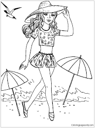 You might also be interested in coloring pages from surfing category. Barbie On A Beach Vacation Coloring Pages Beach Coloring Pages Coloring Pages For Kids And Adults