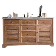 An additional master bathroom sink ads cost to a bath renovation but are two really needed? 60 Inch Large Single Sink Bathroom Vanity Driftwood Finish