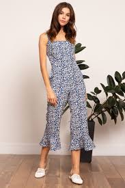 Teala Leopard Jumpsuit Blue Animalprint Parisian Spring Resort Chic Fashion Leopard Jumpsuit Jumpsuit Jumpsuit Pattern