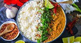 Indisches Linsen Dal Mit Jasmin Reis Rezept Einfache Gerichte Indisches Curry Rezept Linsengerichte