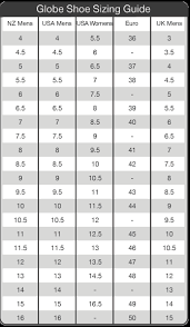 torpedo7 sizing information chart