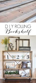Our room was almost 12 ft. Rolling Diy Bookshelf Restoration Hardware Knockoff