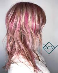 P Pink Highlights P Blonde Hair With Pink Highlights Pink Hair Highlights Pink Blonde Hair