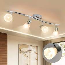 Square led track lighting heads. Amazon Com Dllt Led Track Light 4 Light Foldable Spot Lights Fixtures With Glass Shade Wall Accent S Shaped Tracking Ceiling Lighting For Kitchen Office Bedroom Picture Wall Hallway E12 Base Home Improvement