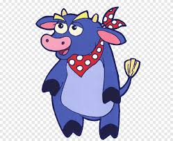 Dora The Explorer, blue cow illustration, png