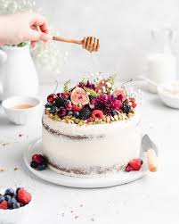 Pistachio Cake with Honey Rosewater Buttercream - Food Duchess
