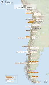 Des paysages grandioses, une nature intacte vous attendent. Cartes Touristiques Et Plans Chili Regions Points D Interets Et Distances