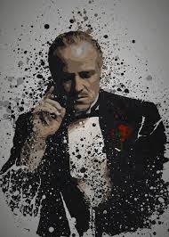 The Father Splatter Effect Artwork Inspired By Don Vito Corleone From The Godfather The Godfather Poster The Godfather Wallpaper Movie Art