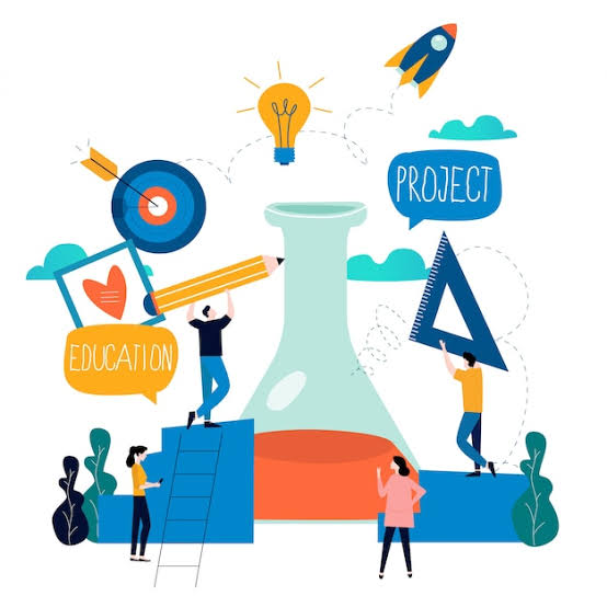 Proyecto de investigación, educación, laboratorio de ciencias. | Vector  Premium