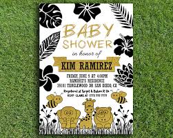 Choose from several different styles and colors to fit your theme. Gold And Black Printable Animal Baby Shower Invitation The Baby Bee