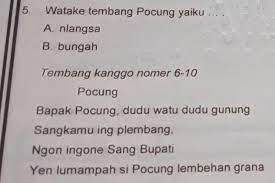 Check spelling or type a new query. Apa Wateke Tembang Pocung Brainly Co Id