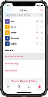 Launch news app on your iphone. How To Turn Notifications And Emails On Or Off In Apple News Apple Support