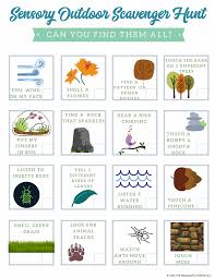 Last year with our mom group we went on an autumn walk. Explore The Outdoors Sensory Scavenger Hunt For Kids Free Printable